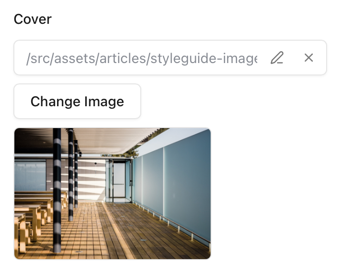 Image field in frontmatter sidebar showing preview and path editing